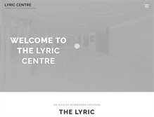 Tablet Screenshot of lyriccentre.com